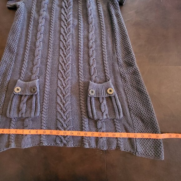 Style & Co Woman grey cable knit short sleeve sweater dress with pockets size 1X - Picture 11 of 13